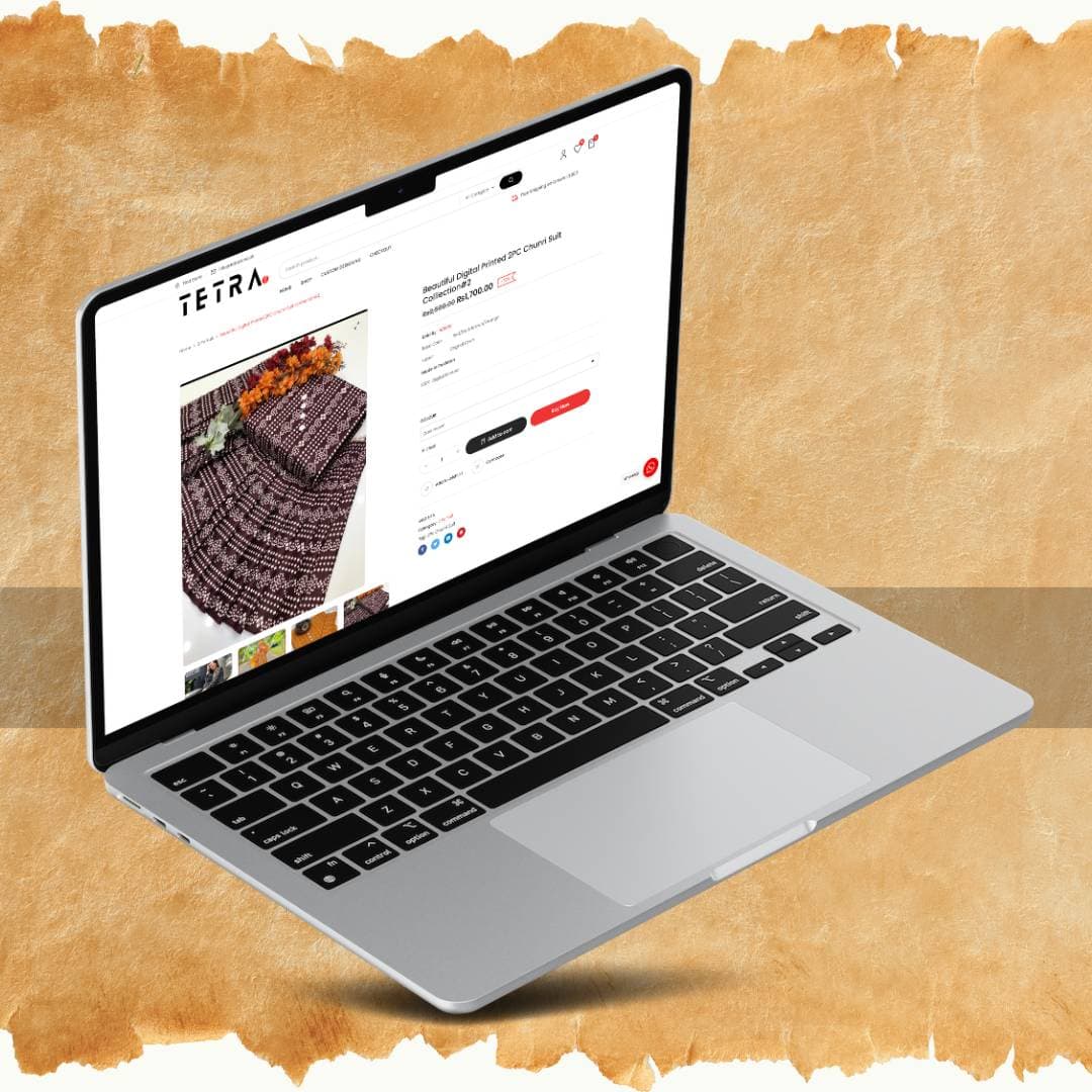 Tetra Zone store on a laptop